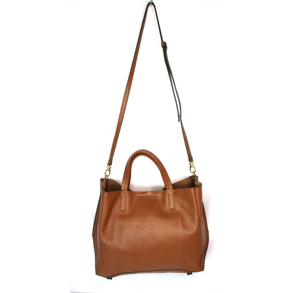 BANANA REPUBLIC Tan Soft Unlined Leather Tote Shoulder Crossbody Bag - Picture 2 of 10